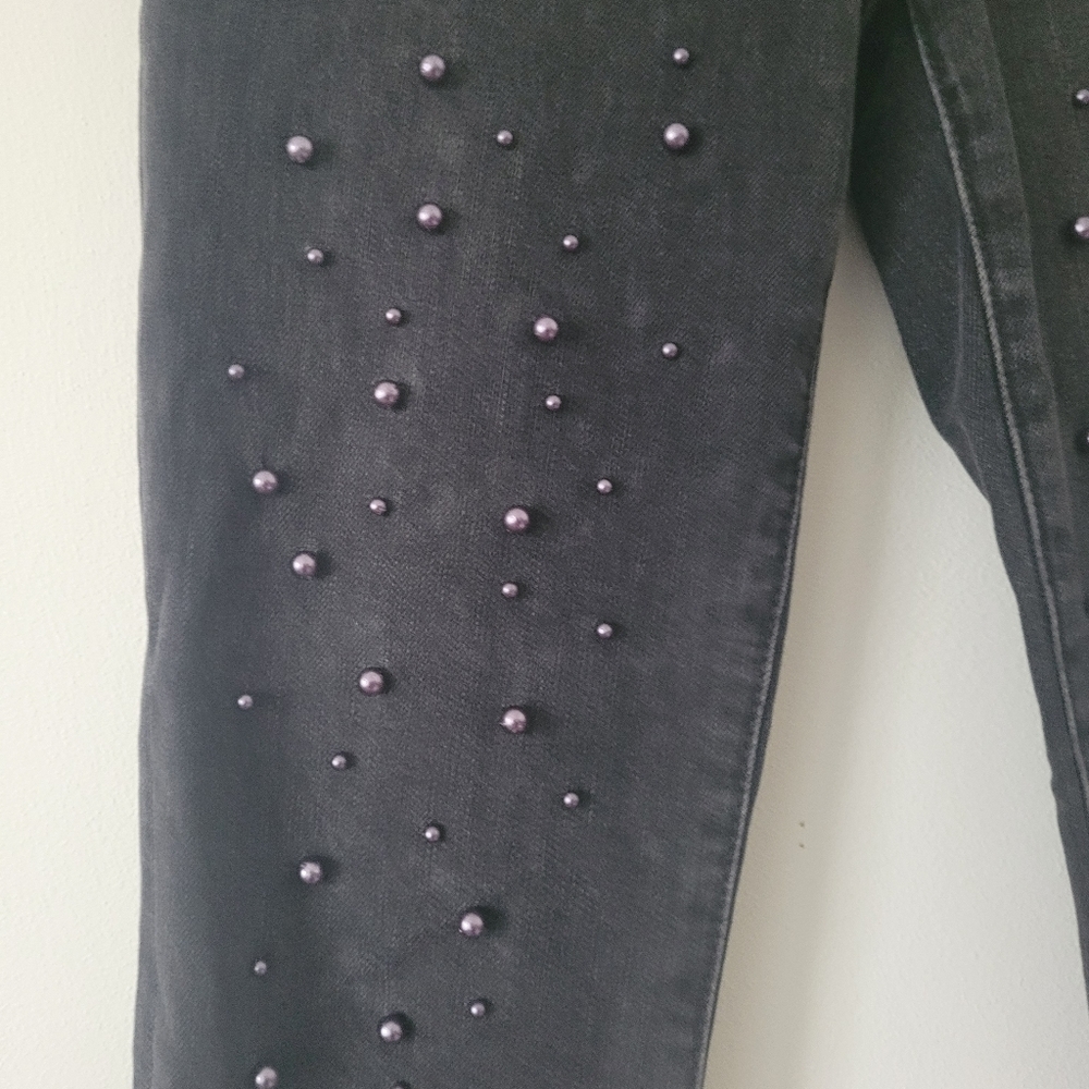 Joe's The Smith High-Rise Straight leg Ankle lengt jeans raw hem  in black Sz 25 - Picture 9 of 15